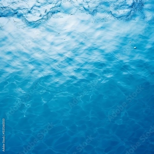 Serene Blue Water Surface Texture High-Resolution Photo of Calm Ocean Water