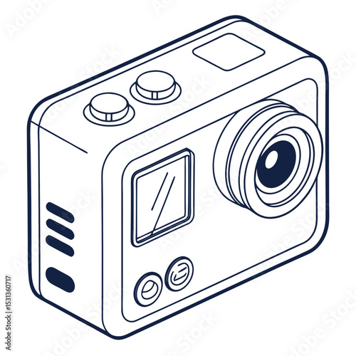 Action Camera Illustration for Capturing Exciting Moments