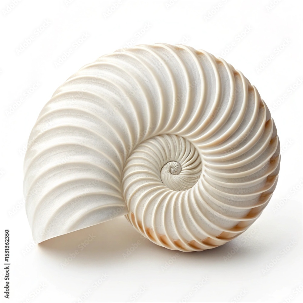 Obraz premium nautilus shell isolated on white
