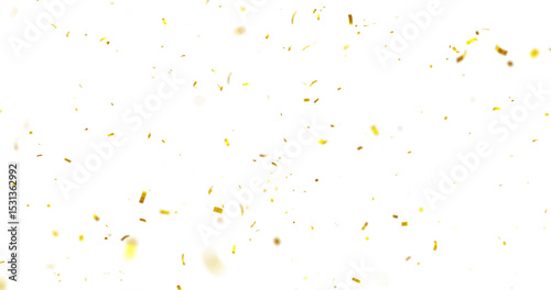 Colorful Confetti against a White Background Tranparent BG Confeti. Confetti partical isolated background. 3d Rendering Transparent Confetti. Confetti Celebrations Party Background Design.