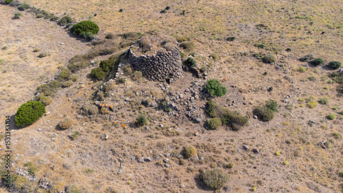 Obraz na plátně nuraghe structure in Narbolia’s rural landscape, central-western Sardinia