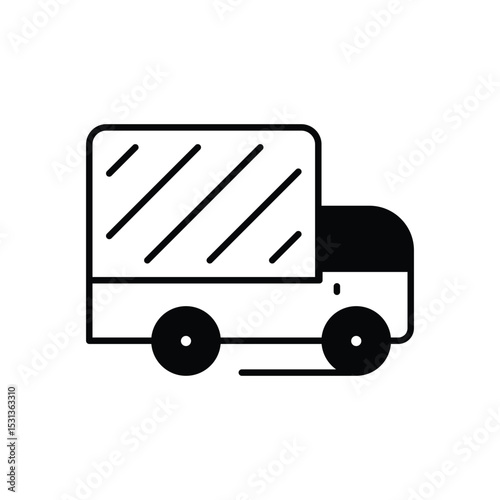 Delivery Truck Icon vector stock illustration