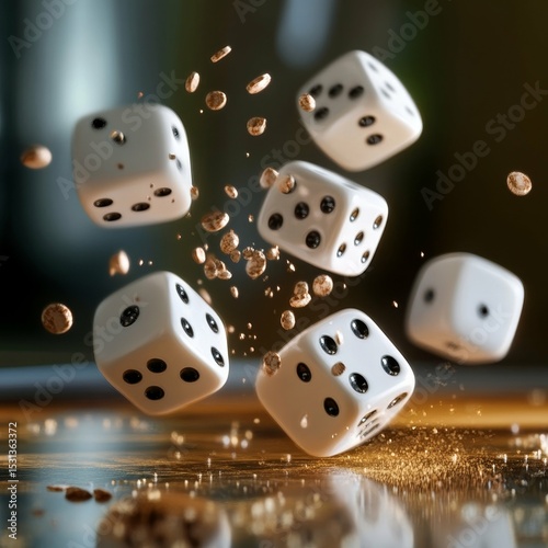 Dice Rolling Action: A Whirlwind of Chance