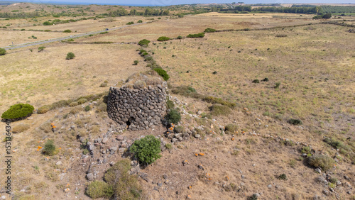 Obraz na plátně nuraghe structure in Narbolia’s rural landscape, central-western Sardinia