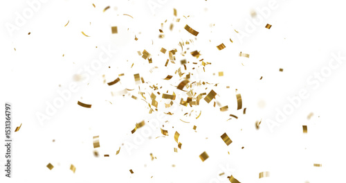 Colorful Confetti against a White Background Tranparent BG Confeti. Confetti partical isolated background. 3d Rendering Transparent Confetti. Confetti Celebrations Party Background Design.