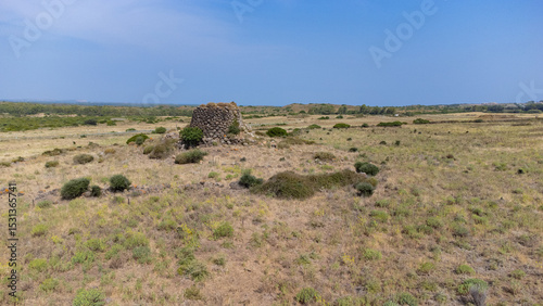 Obraz na plátně nuraghe structure in Narbolia’s rural landscape, central-western Sardinia