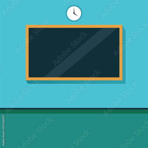 Classroom illustration desks blackboard and educational setting
