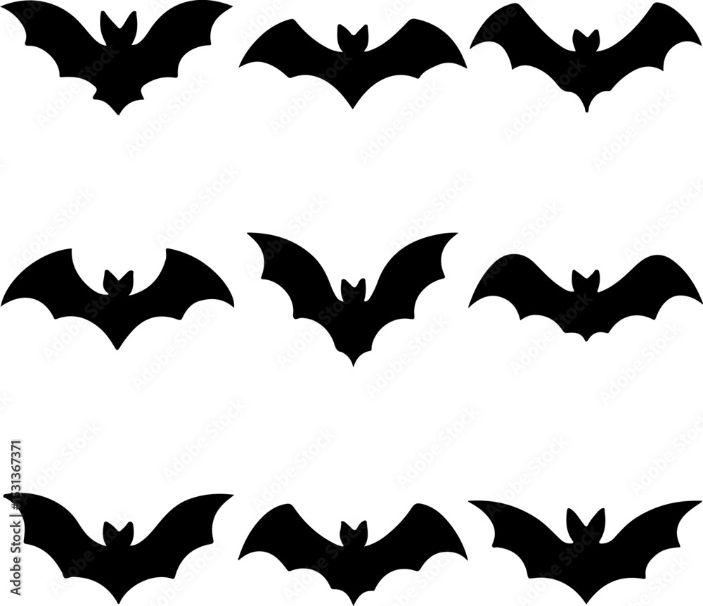 Fototapeta premium Set of bats.eps