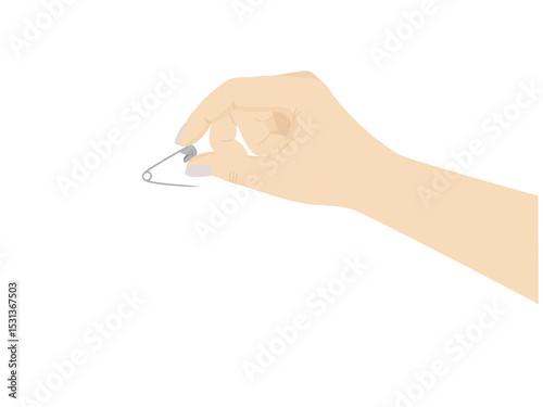 safety pin on white background.