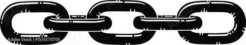 A detailed black and white vector illustration of a classic motorcycle in side profile view on transparent