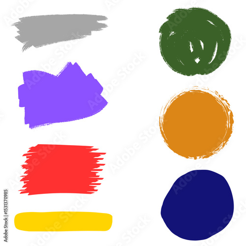 Brush Stroke Icons – Abstract Paint Stroke Vector Design Elements
