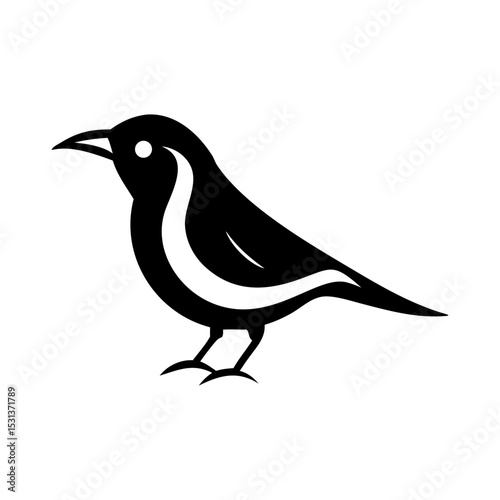 Canary Bird Silhouette Image – Vector Illustration on Transparent Background