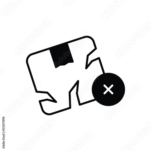Broke Goods Icon vector stock illustration