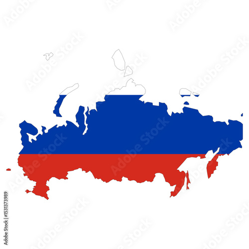 map of Russia flag