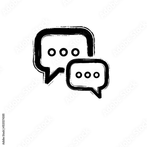 Speech bubbles with dots for communication and dialogue concept  