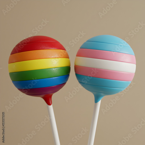Pride Cake Pops: Rainbow & Transgender Flag Treats