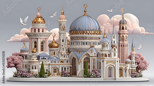 Majestic towers and sacred domes in harmony high resolution images