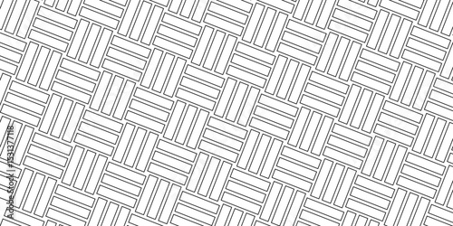 Weave Pattern Showing Repetition Useful as Background. Minimal line Seamless geometric pattern with shapes. Decoration and maze ornament square wall tile. colorful rattan weave texture background.