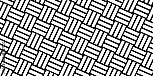 Weave Pattern Showing Repetition Useful as Background. Minimal line Seamless geometric pattern with shapes. Decoration and maze ornament square wall tile. colorful rattan weave texture background.