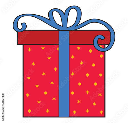 Gift Box Icon Set. A collection of simple cute colorful gift box icons with ribbon. Perfect for holiday designs, celebrations, and UI elements. High-quality vector illustration. Eps 10