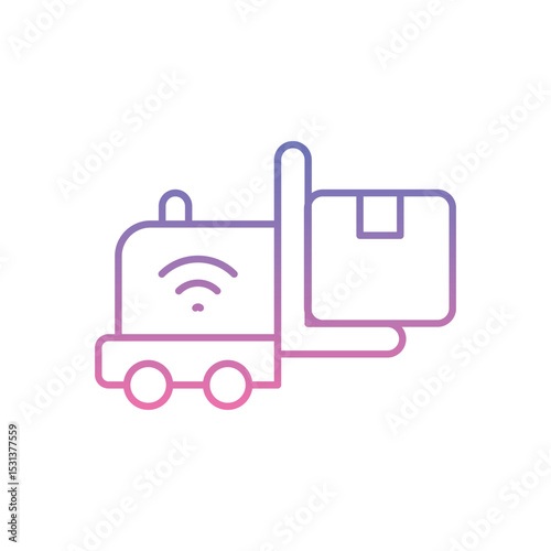 Smart Delivery Icon vector stock illustration