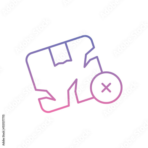 Broke Goods Icon vector stock illustration