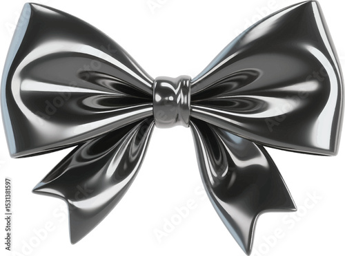 metal texture bow tie 