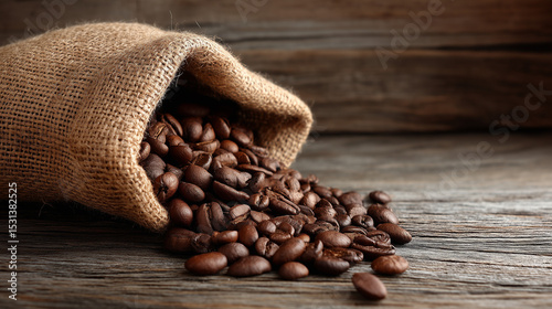 coffee beans in sack