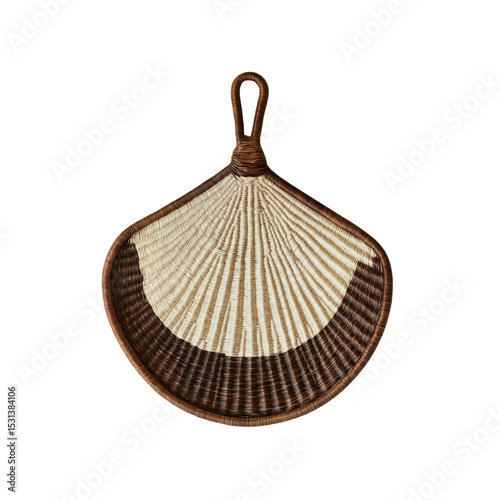 Bamboo basket isolated on white