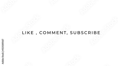 Like Comment Subscribe in Glitch effect white background