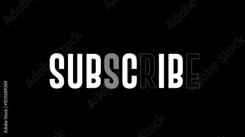 3d text animation Subscribe in Black background