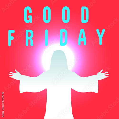 Solemn image commemorating the crucifixion of Jesus Christ, Good Friday cross silhouette against a dramatic sky. Christian religious holiday, Holy Week, sacrifice, atonement, faith, solemnity.