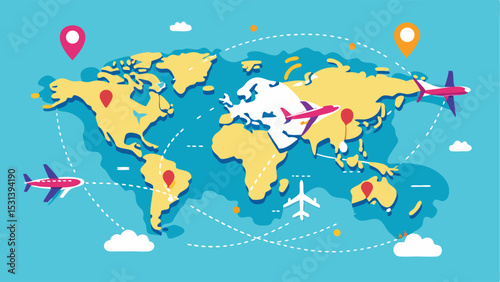 Airplane Route Map