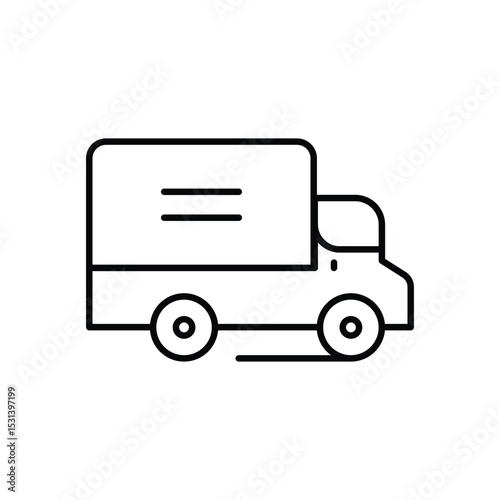 Truck Icon vector stock illustration