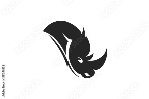 rhinos icon Logo Vector Illustration. Suitable for business company, modern company, sport logo, etc.