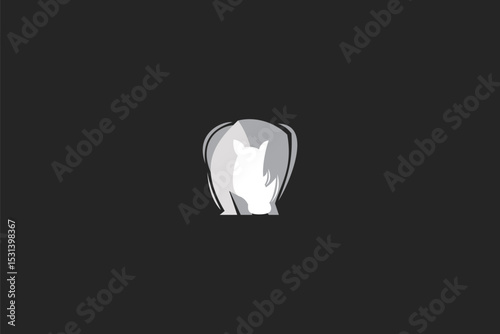 rhinos icon Logo Vector Illustration. Suitable for business company, modern company, sport logo, etc.