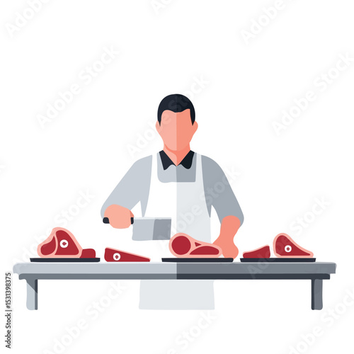 A butcher character design in vector format
