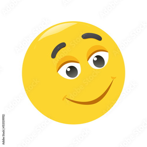 Emoji Upside down smile face. Emotion 3d cartoon icon. Yellow round emoticon. Vector illustration

