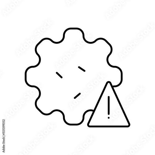 Coronavirus Protection Mask Line Icon