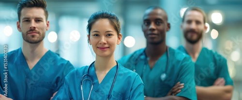 The dedicated healthcare team showcasing professionalism and diversity in medicine.