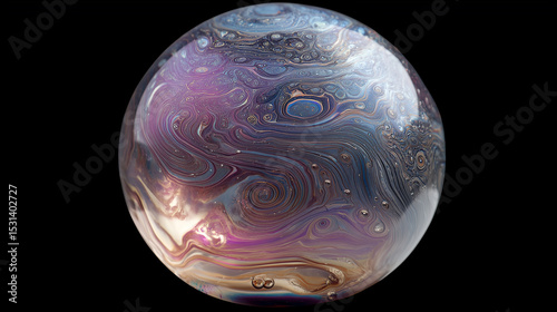 crystal ball on black background