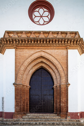 Pointed arch of san pablo church in aznalcazar, spain