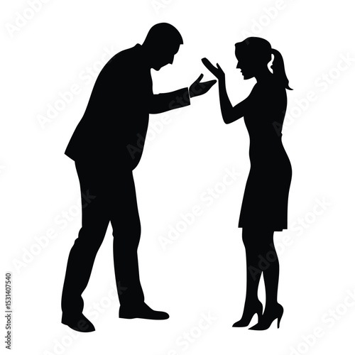 Man and woman arguing, a symbol of relationship conflict