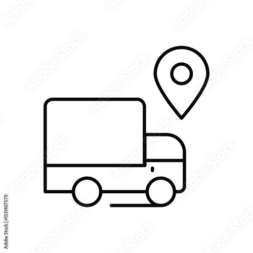 Logistics  Icon vector stock illustration