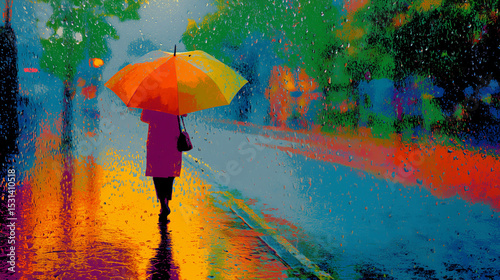 woman with umbrella