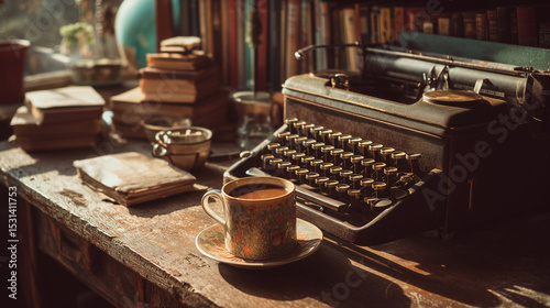 old typewriter with paper