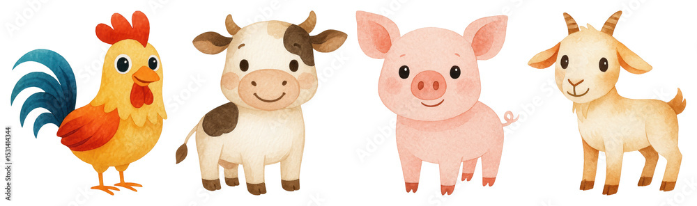 Fototapeta premium PNG Cute cartoon pig illustration., transparent background