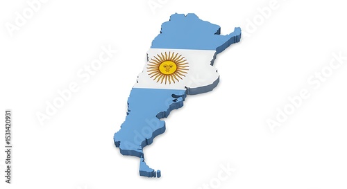 3D Map of Argentina Exploring the South American Nation