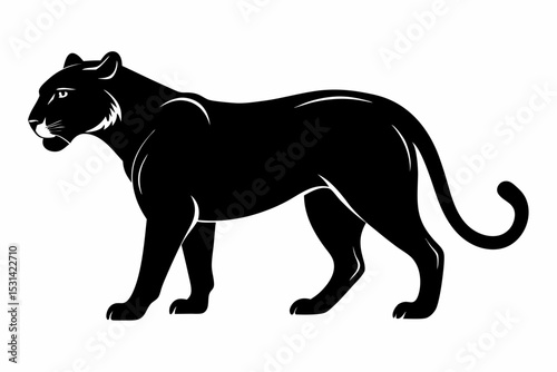 jaguar sihouette black vector 