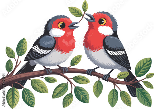 Colour birds silhouette 6 illustration 